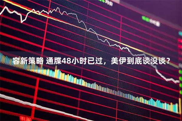 容新策略 通牒48小时已过,美伊到底谈没谈?
