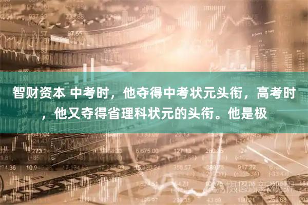 智财资本 中考时，他夺得中考状元头衔，高考时，他又夺得省理科状元的头衔。他是极